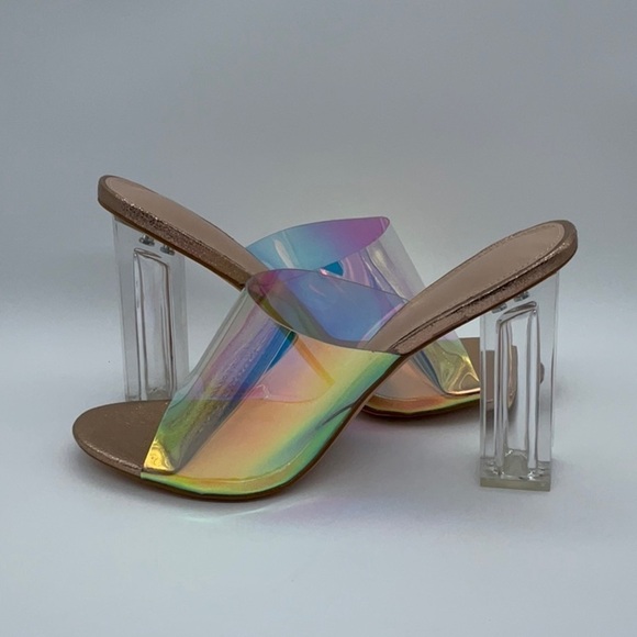 MissHeel Women’s Sexy shimmer mules gold - Picture 5 of 9